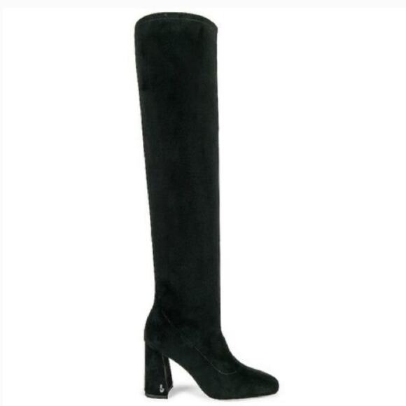 Sam Edelman Cosette Boots Micro‎ Suede Square Heel Over Knee Tall Heel Size 8.5 - Picture 1 of 7